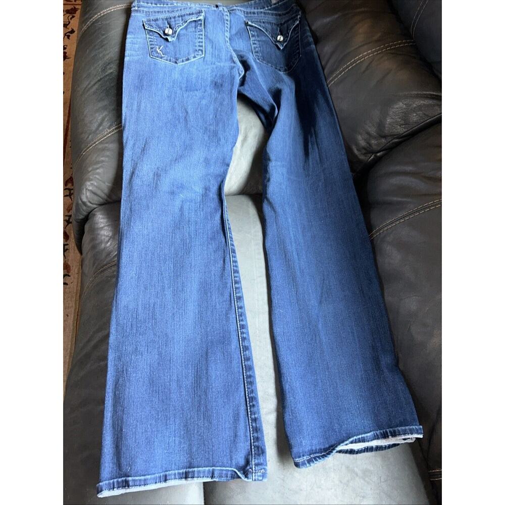 Women’s Kut from Kloth Farrah Baby Boot Denim jeans Size 12 Blue Streetwear - Picture 6 of 10